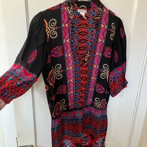 Pinky Vibrant Multicolor Patterned Dress